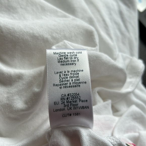 Anthropologie Dolan Lucy Tank Side Embroidered Top Split Back White Sz M - Picture 13 of 13